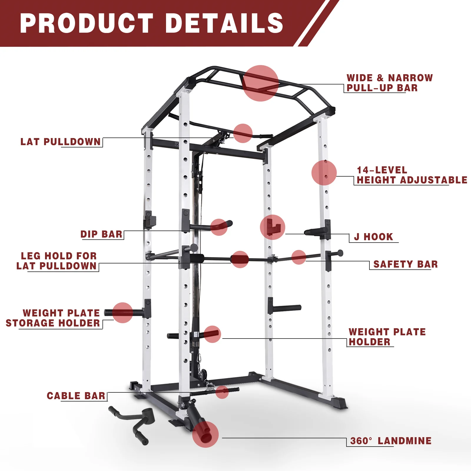 IFAST 100-260Lbs Home Gym Package 3 Colors - Image 4