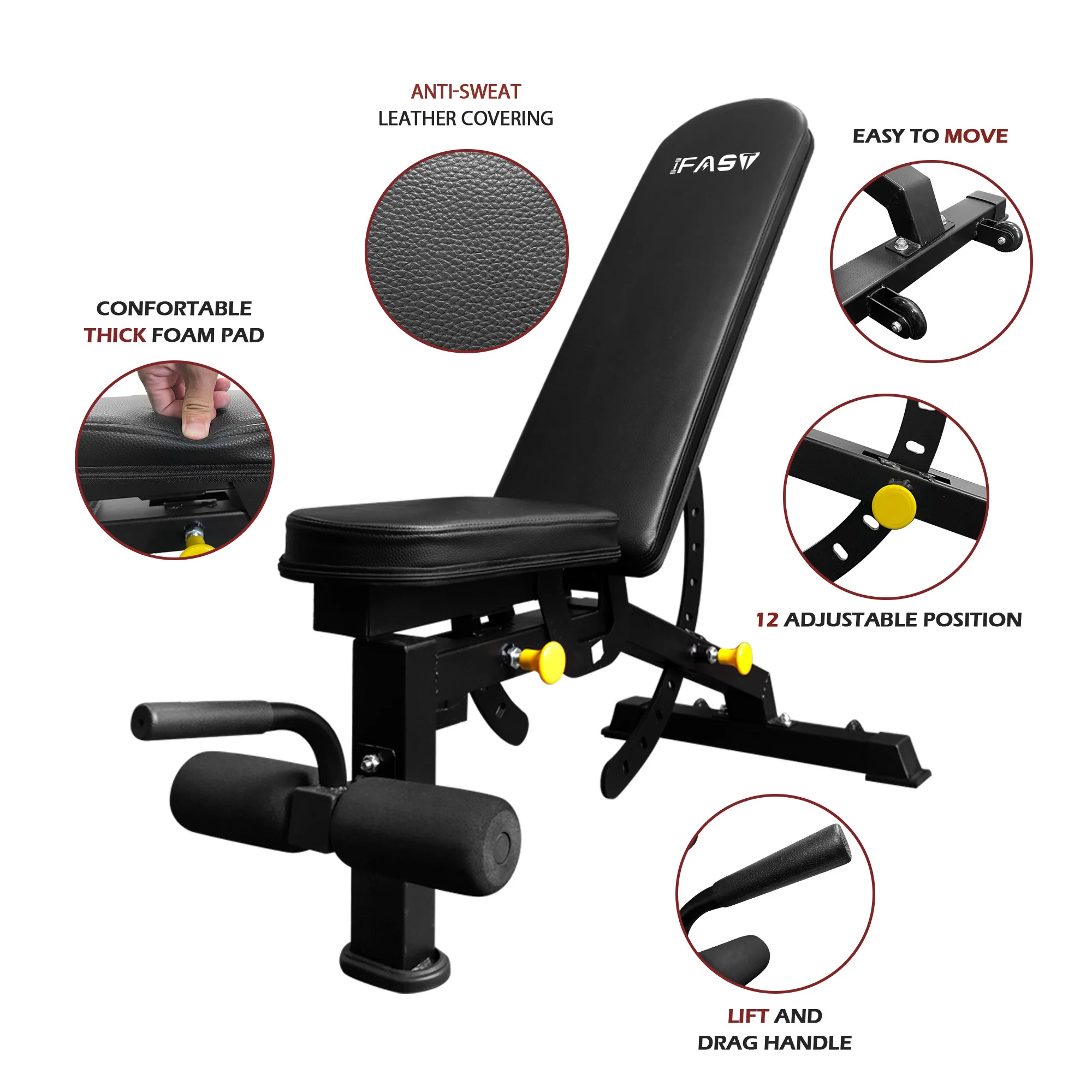 IFAST 100-260Lbs Home Gym Package 3 Colors - Image 6