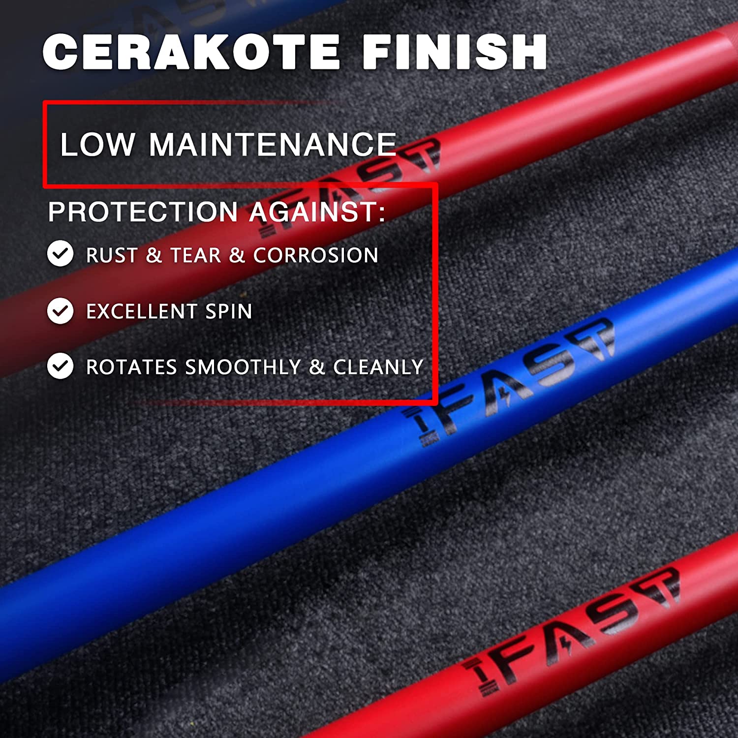 IFAST 7.2ft Olympic Chrome Barbell Bar - Image 6