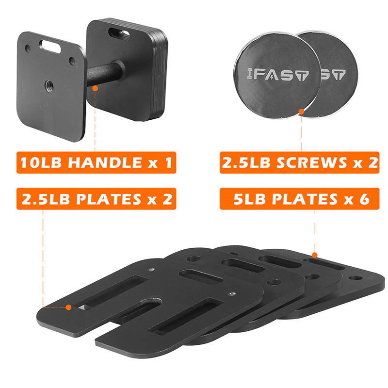 IFAST Quick-Lock Adjustable Dumbbells 50/80LB - Image 9