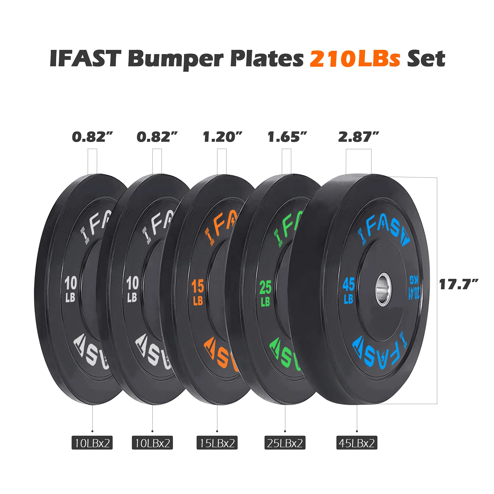 IFAST 100/160/210/300/340 lbs Power Cage Gym Package - Image 4