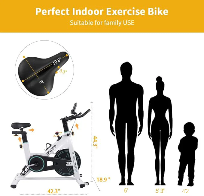 IFAST White Exercise Bike for Home - Image 6