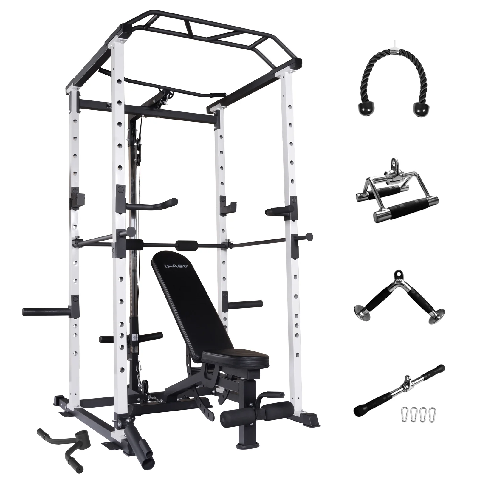 IFAST Power Rack With Bench Cable Attachment 3 Colors - Image 10
