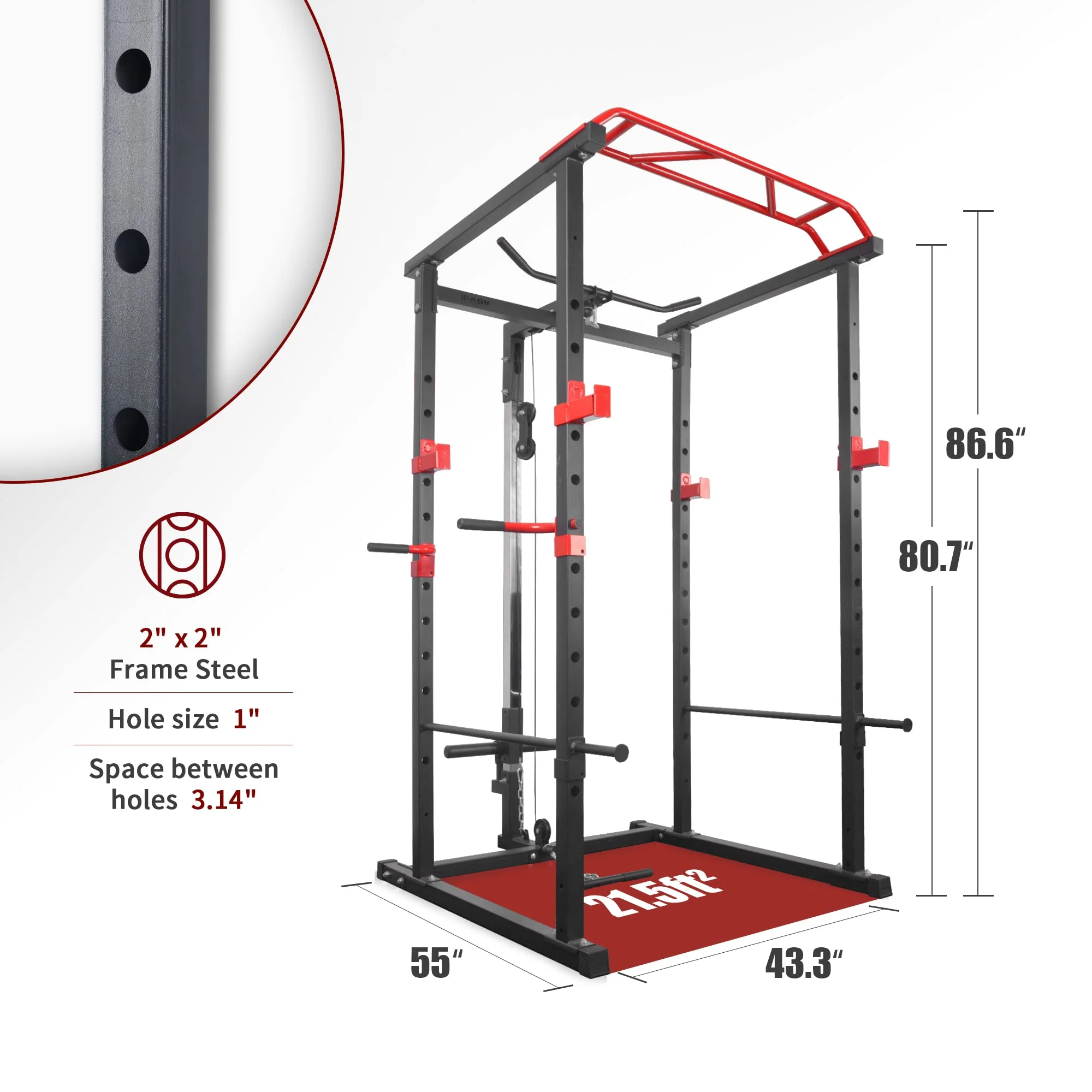 IFAST Power Rack With Bench Cable Attachment - Image 3