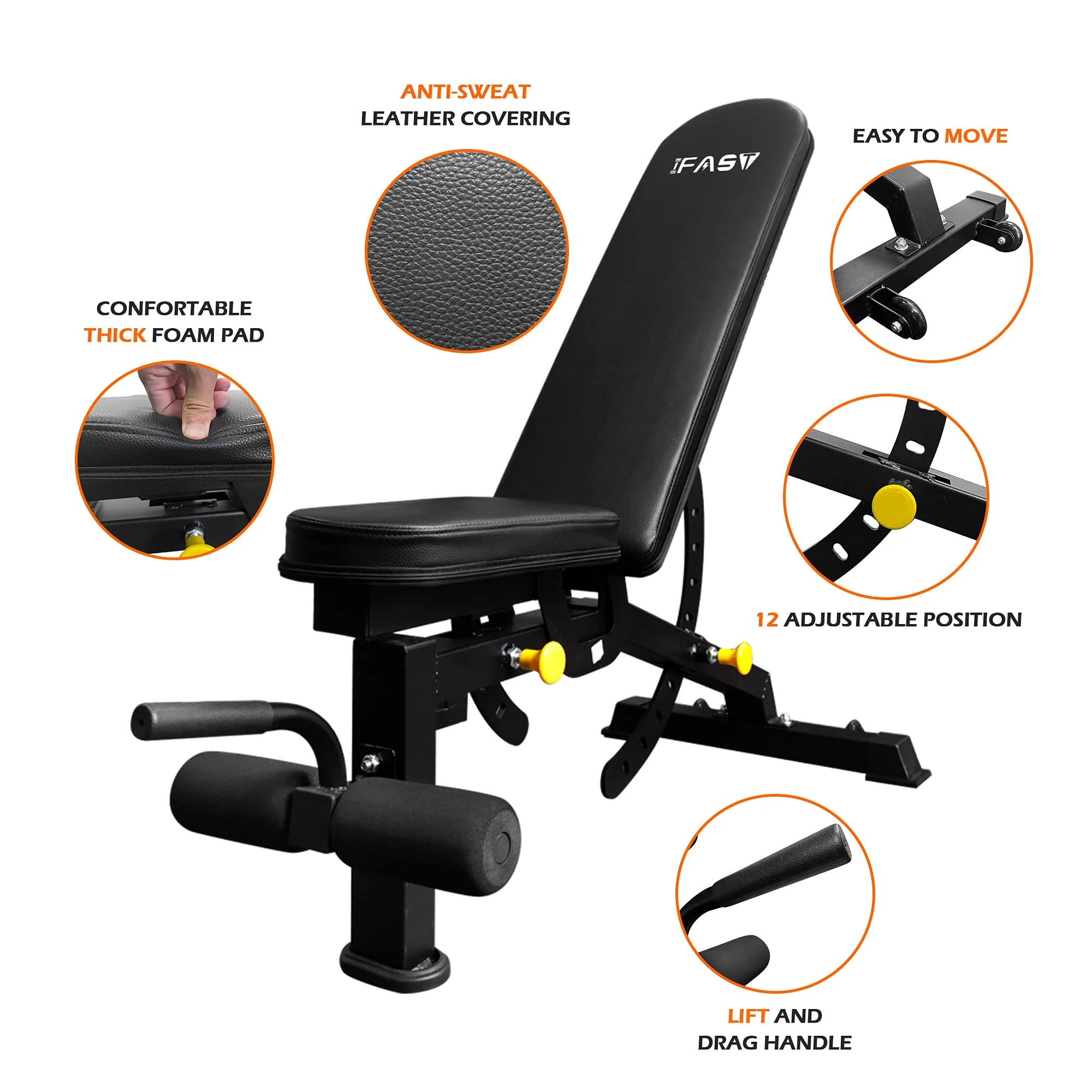 IFAST Power Rack With Adjustable Weight Bench - Image 5