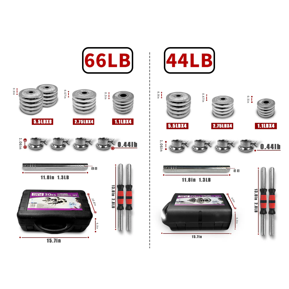 IFAST  44-66LB Adjustable Dumbbells With Bench - Image 12