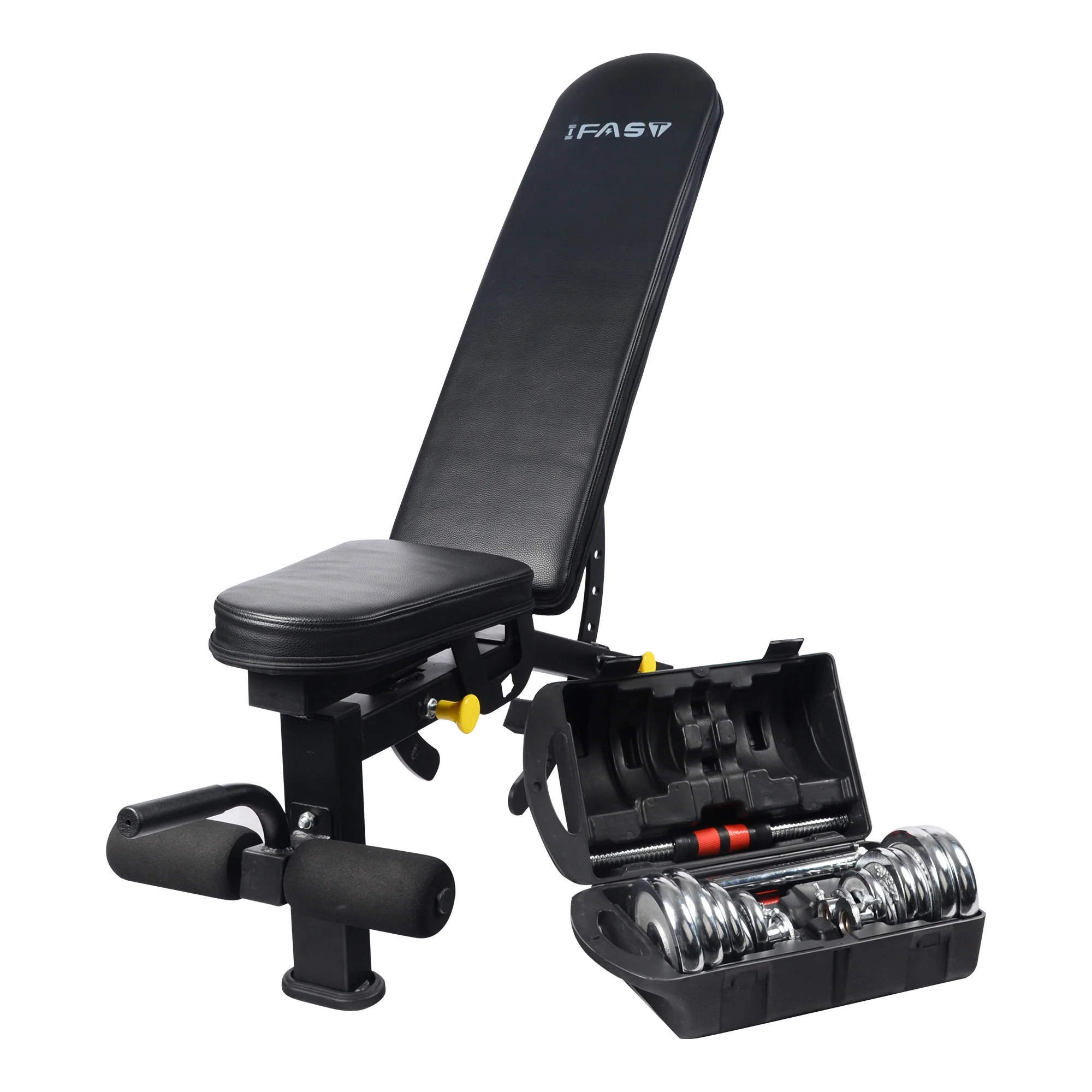 IFAST  44-66LB Adjustable Dumbbells With Bench - Image 14