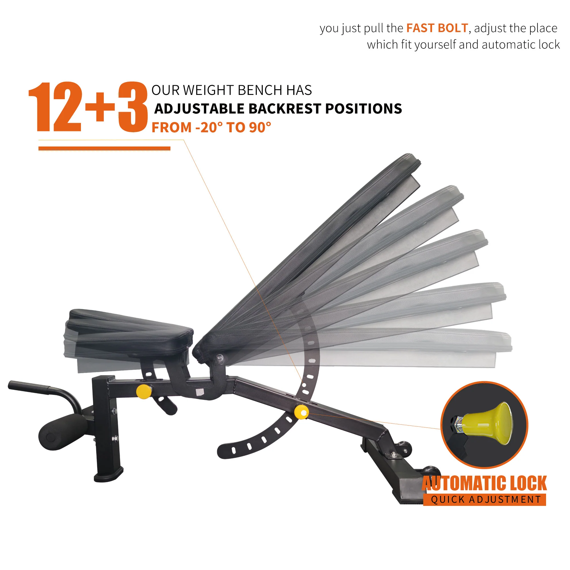 IFAST  44-66LB Adjustable Dumbbells With Bench - Image 5