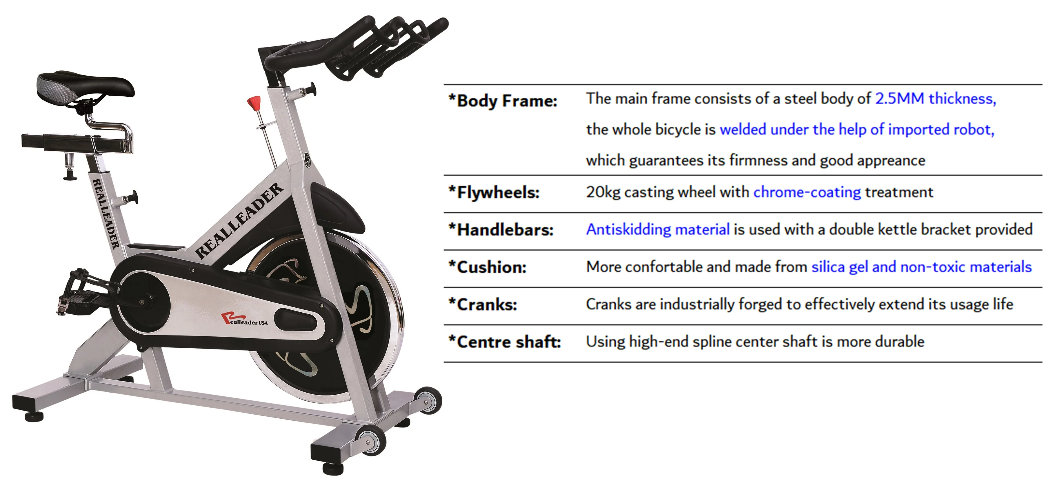 REALLEADER Premium Spin Bike - Image 6